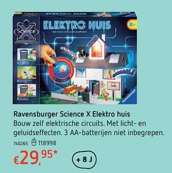Promoties Ravensburger science x elektro huis - Ravensburger - Geldig van 15/03/2018 tot 31/03/2018 bij Dreamland
