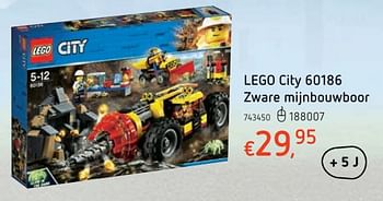 Promoties Lego city zware mijnbouwboor - Lego - Geldig van 15/03/2018 tot 31/03/2018 bij Dreamland
