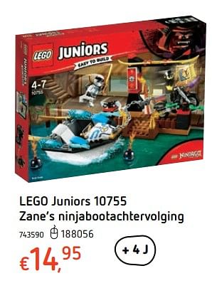 Promoties Lego juniors zane`s ninjabootachtervolging - Lego - Geldig van 15/03/2018 tot 31/03/2018 bij Dreamland