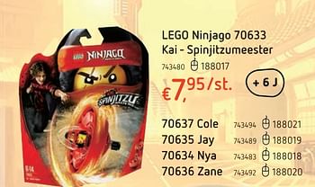 Promoties Lego ninjago spinjitzumeester - Lego - Geldig van 15/03/2018 tot 31/03/2018 bij Dreamland