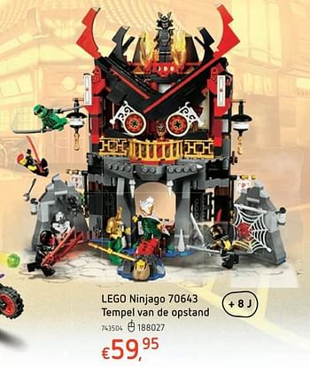 Promoties Lego ninjago tempel van de opstand - Lego - Geldig van 15/03/2018 tot 31/03/2018 bij Dreamland
