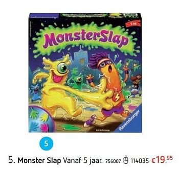 Promoties Monster slap - Ravensburger - Geldig van 15/03/2018 tot 31/03/2018 bij Dreamland