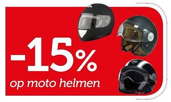 Promoties -15% op moto helmen - Huismerk - Auto 5  - Geldig van 13/03/2018 tot 15/04/2018 bij Auto 5