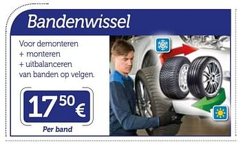 Promoties Bandenwissel - Huismerk - Auto 5  - Geldig van 13/03/2018 tot 15/04/2018 bij Auto 5