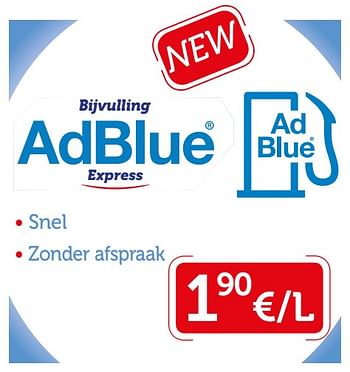 Promoties Bijvulling adblue express - Huismerk - Auto 5  - Geldig van 13/03/2018 tot 15/04/2018 bij Auto 5