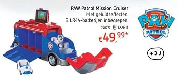 Promoties Paw patrol mission cruiser - PAW  PATROL - Geldig van 15/03/2018 tot 31/03/2018 bij Dreamland