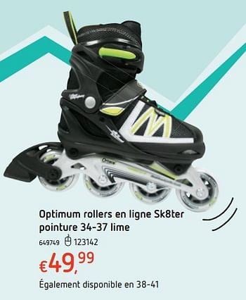 Promoties Optimum rollers en ligne sk8ter pointure lime - Optimum - Geldig van 15/03/2018 tot 31/03/2018 bij Dreamland