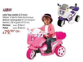 Promotions Loko toys scooter à 3 roues rainbow - Loko toys - Valide de 15/03/2018 à 31/03/2018 chez Dreamland