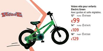 Promoties Volare vélo pour enfants electric green - Volare - Geldig van 15/03/2018 tot 31/03/2018 bij Dreamland