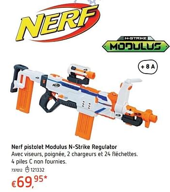 Promoties Nerf pistolet modulus n-strike regulator - Nerf - Geldig van 15/03/2018 tot 31/03/2018 bij Dreamland