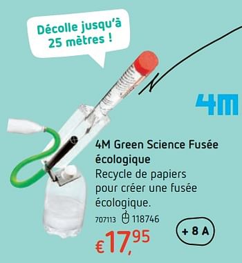Promotions 4m green science fusée écologique - 4M - Valide de 15/03/2018 à 31/03/2018 chez Dreamland