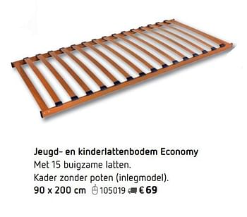 Promoties Jeugd- en kinderlattenbodem economy - Huismerk - Dreamland - Geldig van 15/03/2018 tot 14/03/2019 bij Dreamland