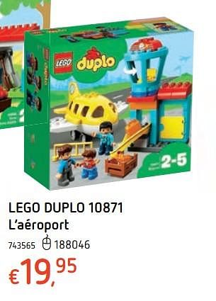 Promoties Lego duplo l`aéroport - Lego - Geldig van 15/03/2018 tot 31/03/2018 bij Dreamland