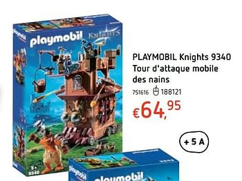 Promotions Playmobil knights tour d`attaque mobile des nains - Playmobil - Valide de 15/03/2018 à 31/03/2018 chez Dreamland