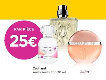 Promotions Cacharel anaïs anaïs edp - Cacharel - Valide de 12/03/2018 à 08/04/2018 chez ICI PARIS XL
