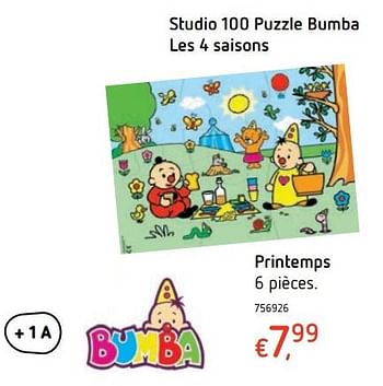 Promotions Studio 100 puzzle bumba les 4 saisons printemps - Studio 100 - Valide de 15/03/2018 à 31/03/2018 chez Dreamland