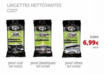 Promotions Lingettes nettoyantes gs27 - GS27 - Valide de 13/03/2018 à 15/04/2018 chez Auto 5