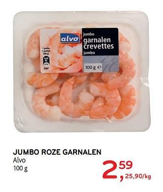 Promoties Jumbo roze garnalen alvo - Huismerk - Alvo - Geldig van 14/03/2018 tot 27/03/2018 bij Alvo