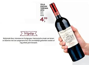 Promoties Villa puccini toscana 2014 - Rode wijnen - Geldig van 14/03/2018 tot 27/03/2018 bij Alvo