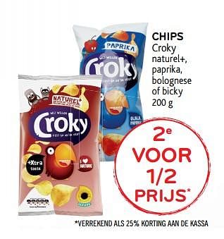 Promoties Chips croky naturel - Croky - Geldig van 14/03/2018 tot 27/03/2018 bij Alvo