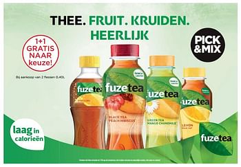 Promoties Thee, fruit, kruiden. heerlijk - FuzeTea - Geldig van 14/03/2018 tot 27/03/2018 bij Alvo