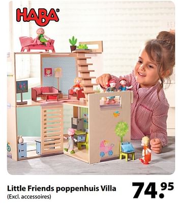 Promoties Little friends poppenhuis villa - Haba - Geldig van 13/03/2018 tot 03/04/2018 bij Multi Bazar