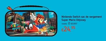 Promotions Nintendo switch sac de rangement super mario odyssey - Nintendo - Valide de 15/03/2018 à 31/03/2018 chez Dreamland