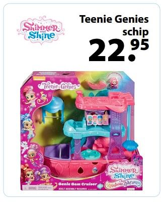 Promoties Teenie genies schip - Shimmer and Shine - Geldig van 13/03/2018 tot 03/04/2018 bij Multi Bazar