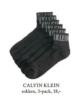 Promoties Calvin klein sokken 3-pack - Calvin Klein - Geldig van 06/03/2018 tot 30/05/2018 bij De Bijenkorf