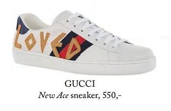 Promoties Gucci new ace sneaker - Gucci - Geldig van 06/03/2018 tot 30/05/2018 bij De Bijenkorf