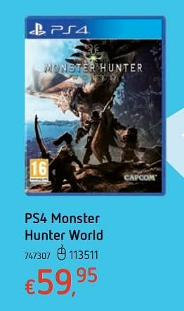 Promotions Ps4 monster hunter world - Capcom - Valide de 15/03/2018 à 31/03/2018 chez Dreamland