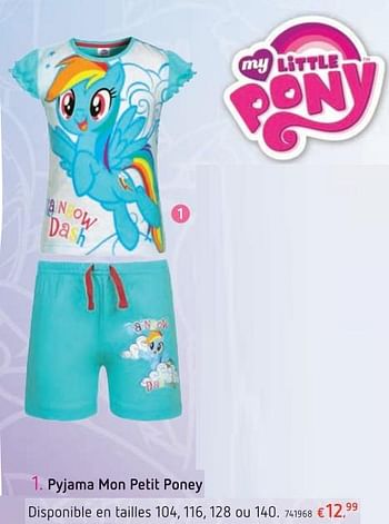 Promotions Pyjama mon petit poney - My Little Pony - Valide de 15/03/2018 à 31/03/2018 chez Dreamland