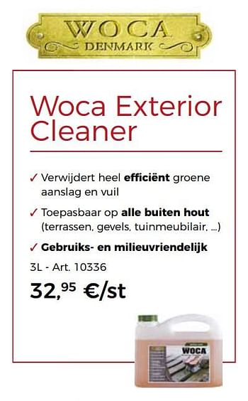 Promoties Woca exterior cleaner - Woca Denmark  - Geldig van 12/03/2018 tot 28/04/2018 bij Woodtex