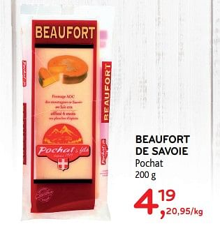Promoties Beaufort de savoie pochat - Pochat - Geldig van 14/03/2018 tot 27/03/2018 bij Alvo