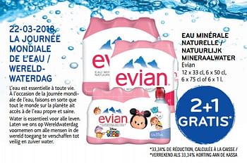 Promotions Eau minérale naturelle - Evian - Valide de 14/03/2018 à 27/03/2018 chez Alvo