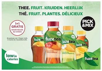 Promoties Thee. fruit. kruiden. heerlijk - FuzeTea - Geldig van 14/03/2018 tot 27/03/2018 bij Alvo