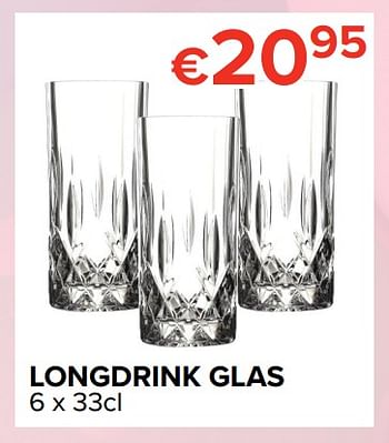 Promoties Longdrink glas - Huismerk - Euroshop - Geldig van 16/03/2018 tot 15/04/2018 bij Euro Shop