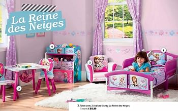 Promoties Table avec 2 chaises disney la reine des neiges - Disney  Frozen - Geldig van 15/03/2018 tot 14/03/2019 bij Dreamland