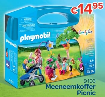 Promoties Meeneemkoffer picnic - Playmobil - Geldig van 16/03/2018 tot 15/04/2018 bij Euro Shop