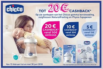 Promoties Tot 20 € cashback - Chicco - Geldig van 16/03/2018 tot 15/04/2018 bij Euro Shop