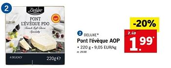 Promoties Pont l`évèque aop - Deluxe - Geldig van 22/03/2018 tot 24/03/2018 bij Lidl