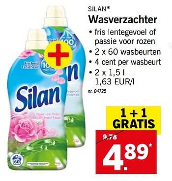 Promoties Wasverzachter - Silan - Geldig van 22/03/2018 tot 24/03/2018 bij Lidl