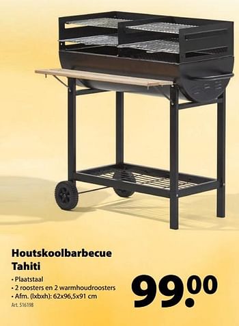 Promoties Houtskoolbarbecue tahiti - Huismerk - Gamma - Geldig van 21/03/2018 tot 30/06/2018 bij Gamma