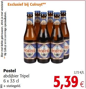Promoties Postel abdijbier tripel - Postel - Geldig van 14/03/2018 tot 27/03/2018 bij Colruyt