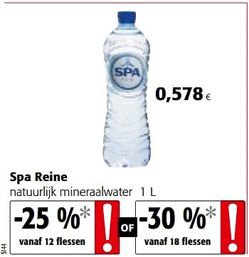 Promoties Spa reine natuurlijk mineraalwater - Spa - Geldig van 14/03/2018 tot 27/03/2018 bij Colruyt