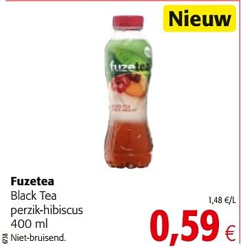 Promoties Fuzetea black tea perzik-hibiscus - FuzeTea - Geldig van 14/03/2018 tot 27/03/2018 bij Colruyt