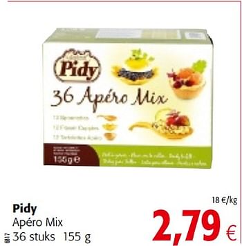Promoties Pidy apéro mix - Pidy - Geldig van 14/03/2018 tot 27/03/2018 bij Colruyt