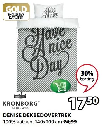 Promoties Kronborg denise dekbedovertrek - Kronborg - Geldig van 05/03/2018 tot 18/03/2018 bij Jysk