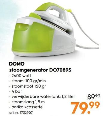 Promoties Domo stoomgenerator do7089s - Domo - Geldig van 12/03/2018 tot 18/03/2018 bij Blokker