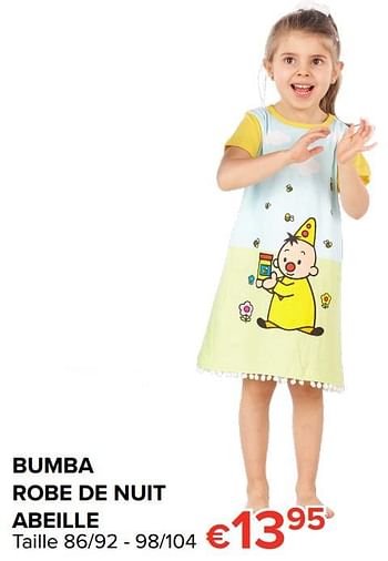 Promotions Bumba robe de nuit abeille - Produit Maison - Euroshop - Valide de 16/03/2018 à 15/04/2018 chez Euro Shop